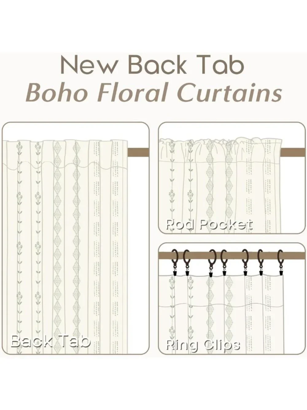 Boho Sage Green Sheer Linen Curtains 63
